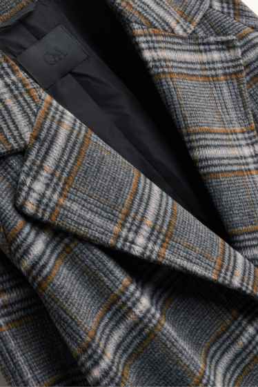 Dona - Abric - de quadres - gris/groc