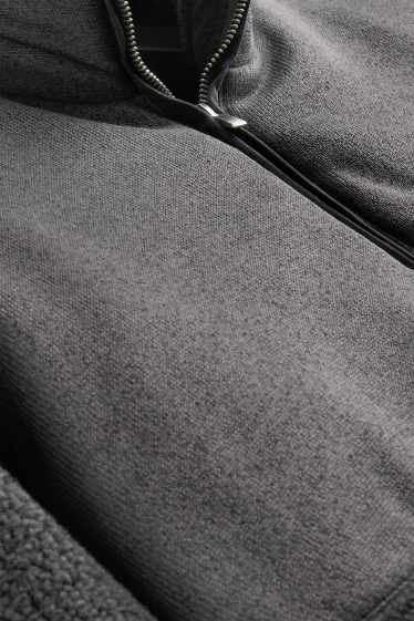 Hommes - Veste en polaire - gris foncé