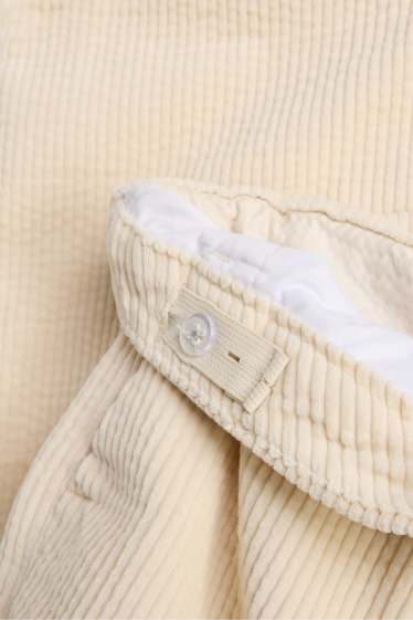 Kinderen: meisjes - Broek van corduroy, met riem - beige / bruin