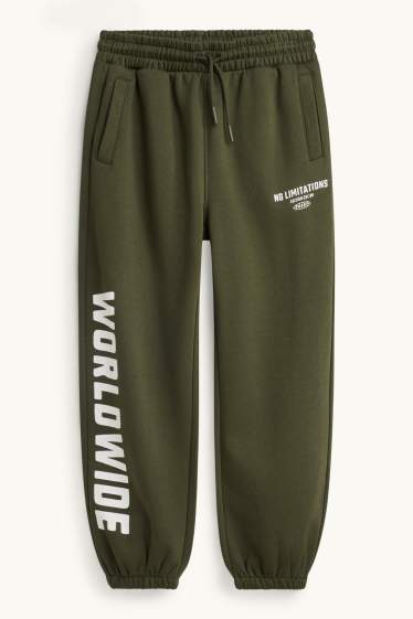 Děti - chlapci - Teplákové kalhoty - khaki