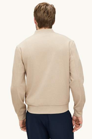 Heren - Sweatvest - beige