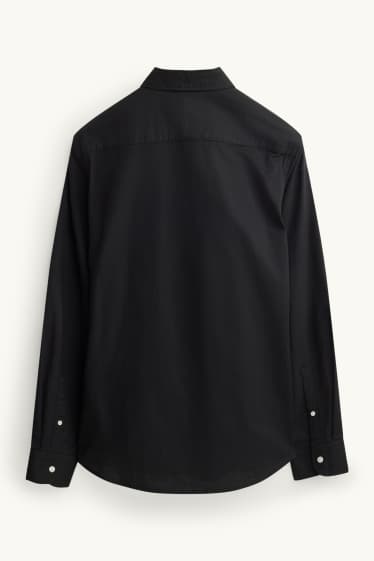 Heren - Overhemd - regular fit - button down - zwart