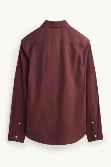 Men - Shirt - bordeaux