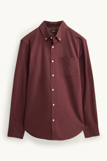 Men - Shirt - bordeaux