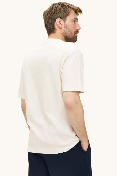 Heren - T-shirt - relaxed fit - wit