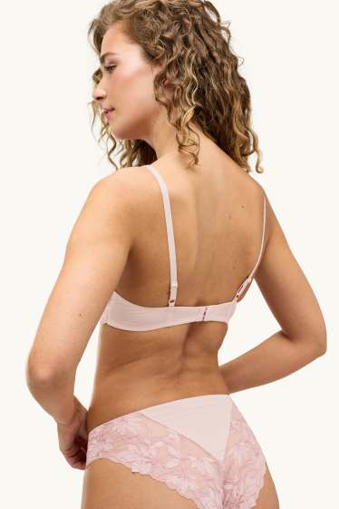 Femmes - Soutien-gorge avec armatures - PLUNGE - ampliforme - rose