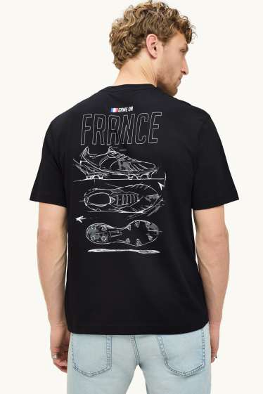Hommes - T-shirt - relaxed fit - France - noir