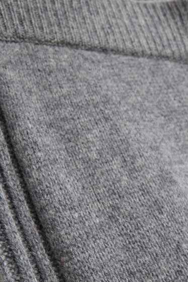Damen - Jogginghose mit Kaschmir-Anteil - Woll-Mix - grau-melange