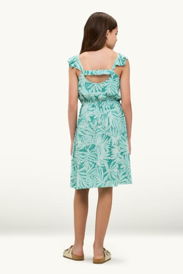 Nena - Plantes - vestit - turquesa