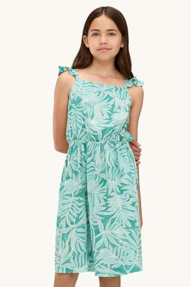 Nena - Plantes - vestit - turquesa