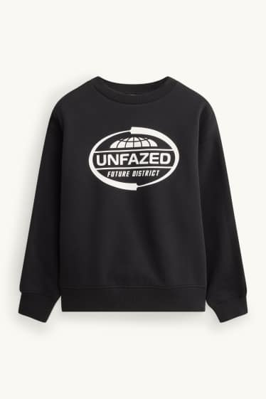 Kinder Buben - Sweatshirt - schwarz / weiß
