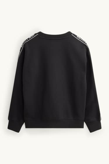 Kinder Buben - Sweatshirt - schwarz / weiß
