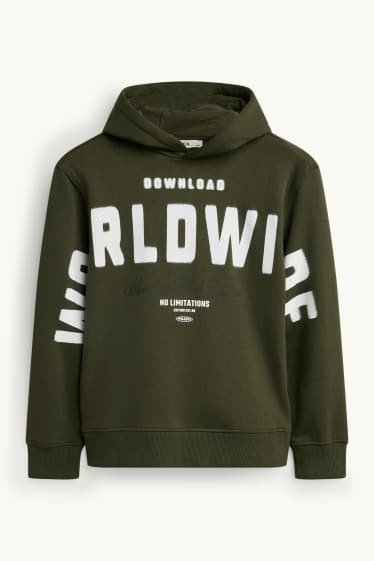 Kinder Buben - Hoodie - dunkelgrün