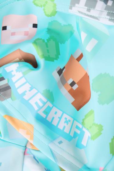 Kinder Buben - Minecraft - Badehose - LYCRA® XTRA LIFE™ - grün / türkis