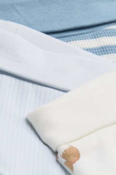 Baby: jongens - Set van 3 - vos en sterretje - babypyjamabroek - blauw
