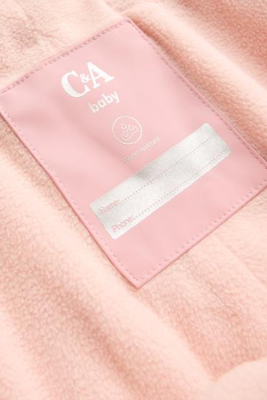 Bébés filles - Pomme - pantalon de pluie bébé - doublé - imperméable - rose