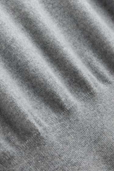 Femmes - Pull sans manches en cachemire - gris chiné