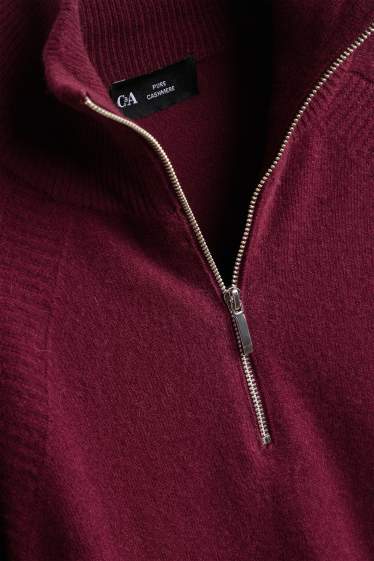 Damen - Kaschmir-Pullover - bordeaux