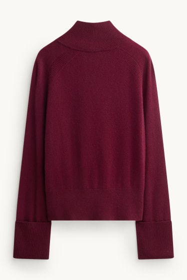 Damen - Kaschmir-Pullover - bordeaux