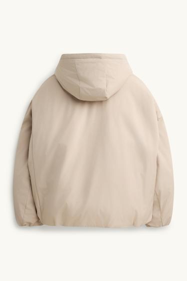Men - Jacket with hood - lined - beige