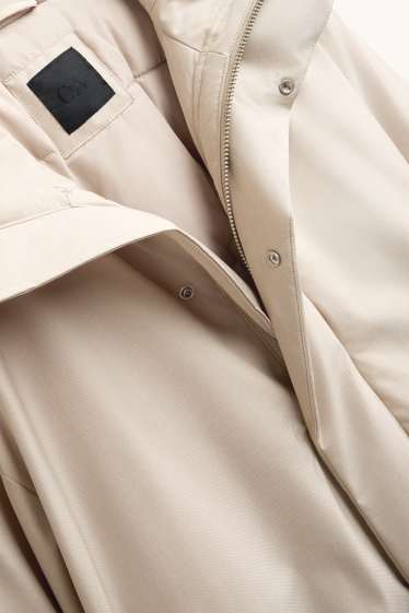 Men - Jacket with hood - lined - beige