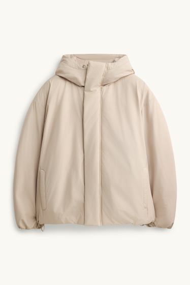 Men - Jacket with hood - lined - beige