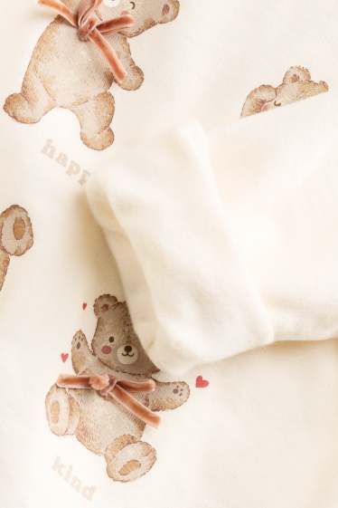 Baby Mädchen - Bärchen - Baby-Sweatshirt - cremeweiss