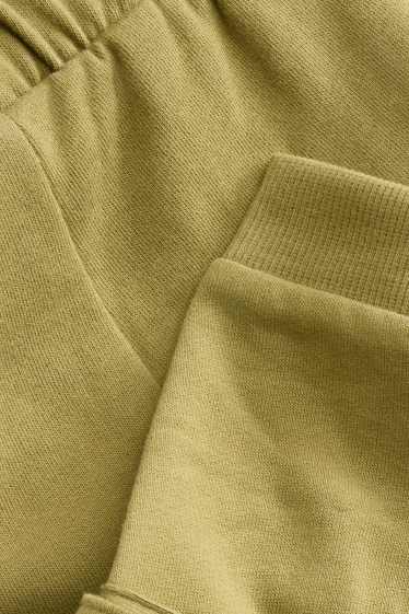 Miminka - chlapci - Cargo teplákové kalhoty pro miminka - khaki