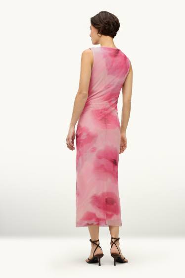 Damen - Bodycon-Kleid - geblümt - pink / rosa