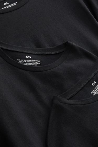 Hommes - Lot de 3 - maillot de corps - noir