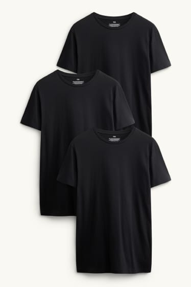 Hommes - Lot de 3 - maillot de corps - noir