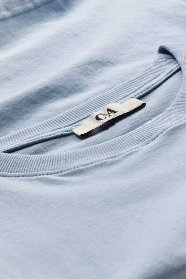Women - T-shirt - oversized - light blue