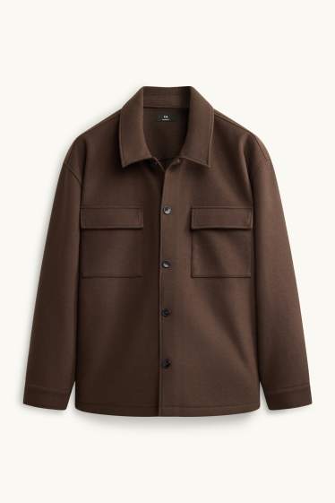 Herren - Hemdjacke - Relaxed Fit - Kent - braun