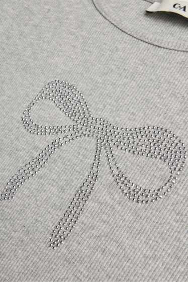 Children Girls - T-shirt - light gray