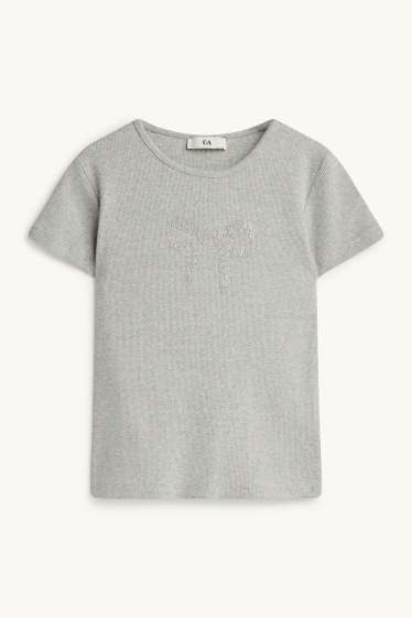 Children Girls - T-shirt - light gray