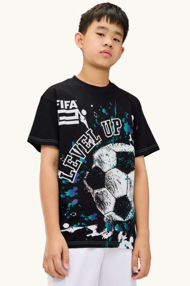 Enfants garçons - Lot de 2 - FIFA® - T-shirt - blanc / noir