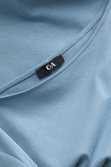 Femei - Tricou cu mânecă lungă - slim fit - albastru deschis