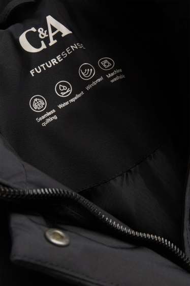 Kinder Mädchen - Funktions-Steppjacke mit Kapuze - gefüttert - schwarz