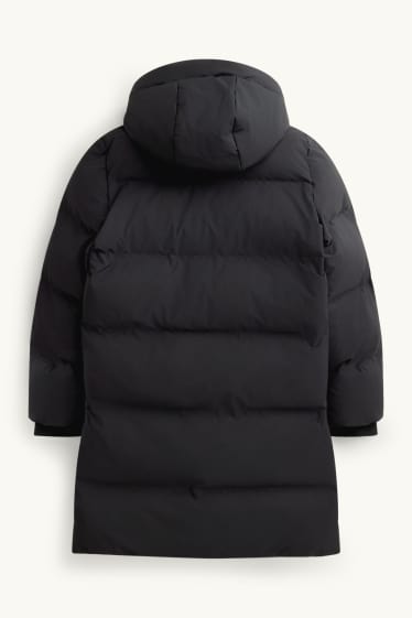 Kinder Mädchen - Funktions-Steppjacke mit Kapuze - gefüttert - schwarz