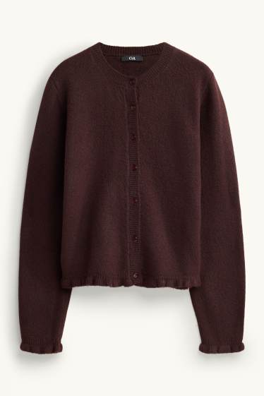 Femmes - Gilet en maille - marron foncé