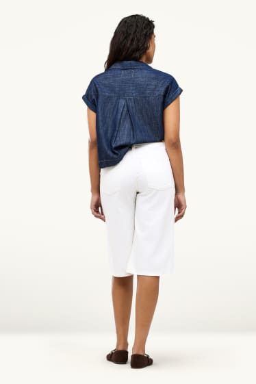 Damen - Jorts - High Waist - weiß