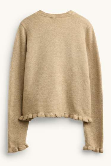 Damen - Strickjacke - beige