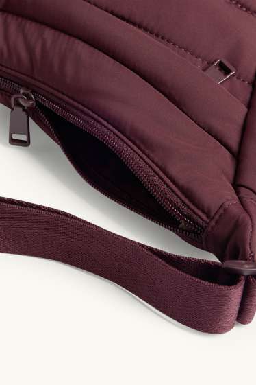 Femmes - Sac à bandoulière matelassé - bordeaux