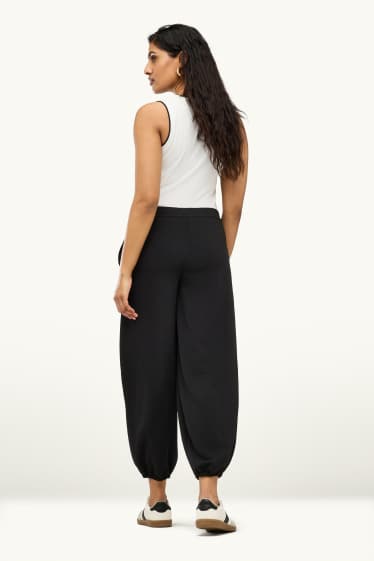 Dames - Harembroek - mid waist - balloon fit - zwart