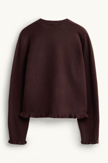 Femmes - Gilet en maille - marron foncé