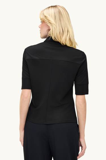Damen - Hemdbluse - schwarz
