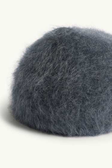 Women - Cashmere cap - blue / gray