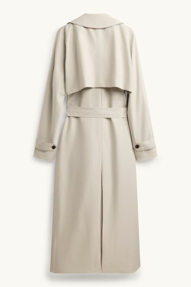Femmes - Trench à ceinture - blanc crème
