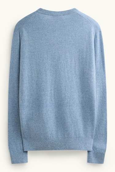 Herren - Kaschmir-Pullover - hellblau