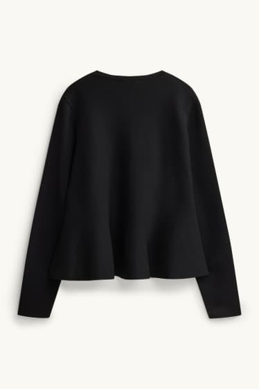 Femei - Cardigan tricotat - negru